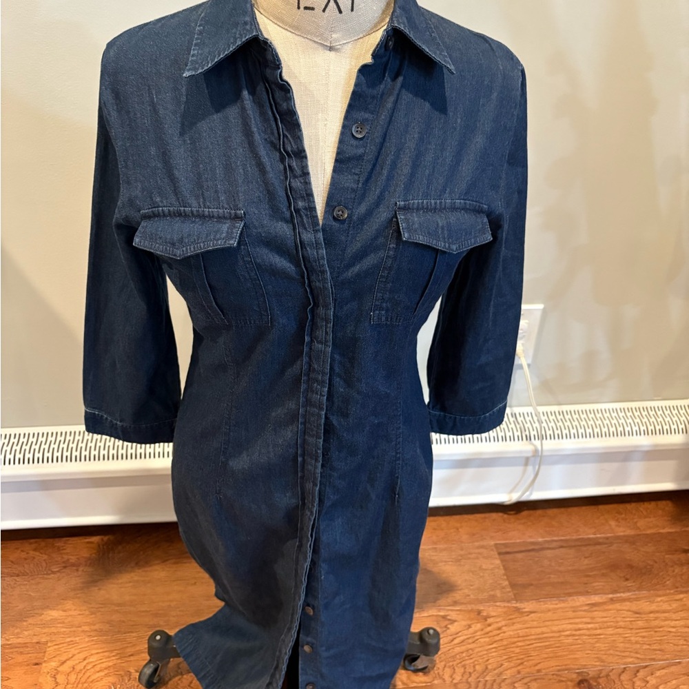 LOFT Denim Shirt Dress - Picture 7 of 7